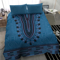 Blue African Dashiki With Fijian Tapa Pattern Bedding Set LT14 - Polynesian Pride