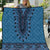 Blue African Dashiki With Fijian Tapa Pattern Quilt