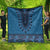 Blue African Dashiki With Fijian Tapa Pattern Quilt