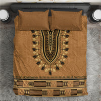 Brown African Dashiki With Fijian Tapa Pattern Bedding Set LT14 Brown - Polynesian Pride