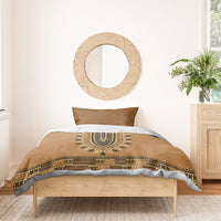 Brown African Dashiki With Fijian Tapa Pattern Bedding Set LT14 - Polynesian Pride
