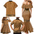 Brown African Dashiki With Fijian Tapa Pattern Family Matching Mermaid Dress and Hawaiian Shirt