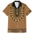 Brown African Dashiki With Fijian Tapa Pattern Family Matching Puletasi and Hawaiian Shirt