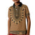 Brown African Dashiki With Fijian Tapa Pattern Kid Polo Shirt