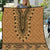 Brown African Dashiki With Fijian Tapa Pattern Quilt