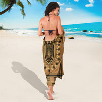 Brown African Dashiki With Fijian Tapa Pattern Sarong LT14 - Polynesian Pride