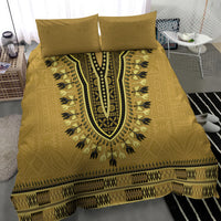 Gold African Dashiki With Fijian Tapa Pattern Bedding Set LT14 - Polynesian Pride