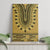 Gold African Dashiki With Fijian Tapa Pattern Canvas Wall Art