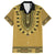 Gold African Dashiki With Fijian Tapa Pattern Hawaiian Shirt