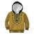 Gold African Dashiki With Fijian Tapa Pattern Kid Hoodie