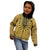 Gold African Dashiki With Fijian Tapa Pattern Kid Hoodie