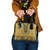 Gold African Dashiki With Fijian Tapa Pattern Shoulder Handbag