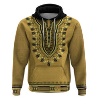 Gold African Dashiki With Fijian Tapa Pattern Zip Hoodie LT14 Pullover Hoodie Gold - Polynesian Pride