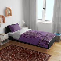 Purple African Dashiki With Fijian Tapa Pattern Bedding Set LT14 - Polynesian Pride