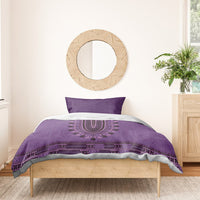 Purple African Dashiki With Fijian Tapa Pattern Bedding Set LT14 - Polynesian Pride