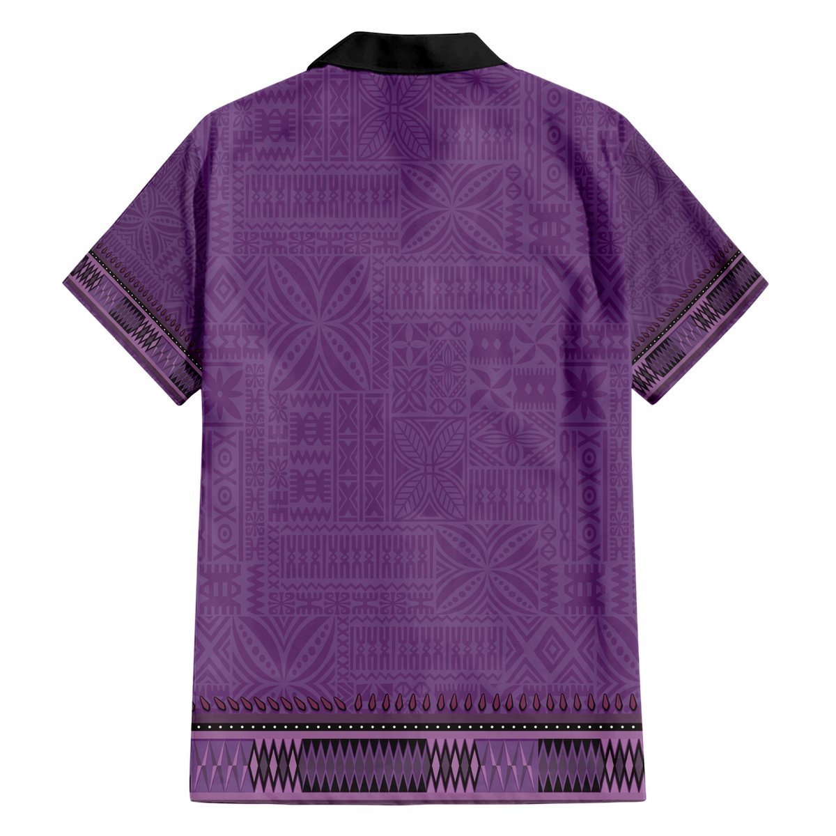 Purple African Dashiki With Fijian Tapa Pattern Hawaiian Shirt LT14 - Polynesian Pride