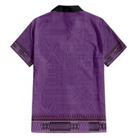 Purple African Dashiki With Fijian Tapa Pattern Hawaiian Shirt LT14 - Polynesian Pride