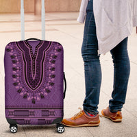 Purple African Dashiki With Fijian Tapa Pattern Luggage Cover LT14 Purple - Polynesian Pride