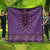 Purple African Dashiki With Fijian Tapa Pattern Quilt