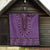 Purple African Dashiki With Fijian Tapa Pattern Quilt