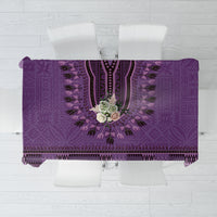 Purple African Dashiki With Fijian Tapa Pattern Tablecloth LT14 Purple - Polynesian Pride