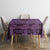 Purple African Dashiki With Fijian Tapa Pattern Tablecloth