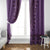 Purple African Dashiki With Fijian Tapa Pattern Window Curtain