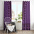 Purple African Dashiki With Fijian Tapa Pattern Window Curtain