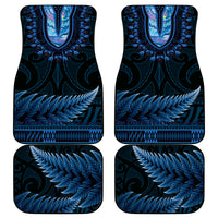 Blue African Dashiki With Aotearoa Maori Car Mats Paua Shell Mix Silver Fern LT14 - Polynesian Pride