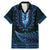 Blue African Dashiki With Aotearoa Maori Family Matching Mermaid Dress and Hawaiian Shirt Paua Shell Mix Silver Fern