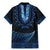 Blue African Dashiki With Aotearoa Maori Family Matching Mermaid Dress and Hawaiian Shirt Paua Shell Mix Silver Fern