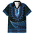 Blue African Dashiki With Aotearoa Maori Family Matching Off Shoulder Maxi Dress and Hawaiian Shirt Paua Shell Mix Silver Fern