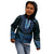 Blue African Dashiki With Aotearoa Maori Kid Hoodie Paua Shell Mix Silver Fern