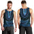 Blue African Dashiki With Aotearoa Maori Men Tank Top Paua Shell Mix Silver Fern