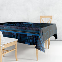 Blue African Dashiki With Aotearoa Maori Tablecloth Paua Shell Mix Silver Fern LT14 - Polynesian Pride