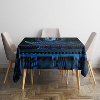 Blue African Dashiki With Aotearoa Maori Tablecloth Paua Shell Mix Silver Fern LT14 - Polynesian Pride