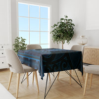 Blue African Dashiki With Aotearoa Maori Tablecloth Paua Shell Mix Silver Fern LT14 - Polynesian Pride