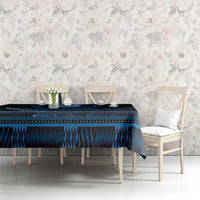 Blue African Dashiki With Aotearoa Maori Tablecloth Paua Shell Mix Silver Fern LT14 - Polynesian Pride