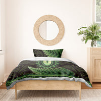 Lime Green African Dashiki With Aotearoa Maori Bedding Set Paua Shell Mix Silver Fern LT14 - Polynesian Pride