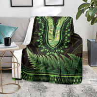 Lime Green African Dashiki With Aotearoa Maori Blanket Paua Shell Mix Silver Fern LT14 - Polynesian Pride