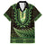 Lime Green African Dashiki With Aotearoa Maori Family Matching Long Sleeve Bodycon Dress and Hawaiian Shirt Paua Shell Mix Silver Fern