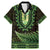 Lime Green African Dashiki With Aotearoa Maori Family Matching Mermaid Dress and Hawaiian Shirt Paua Shell Mix Silver Fern