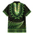 Lime Green African Dashiki With Aotearoa Maori Hawaiian Shirt Paua Shell Mix Silver Fern