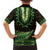 Lime Green African Dashiki With Aotearoa Maori Hawaiian Shirt Paua Shell Mix Silver Fern