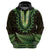 Lime Green African Dashiki With Aotearoa Maori Hoodie Paua Shell Mix Silver Fern