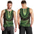 Lime Green African Dashiki With Aotearoa Maori Men Tank Top Paua Shell Mix Silver Fern