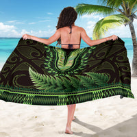 Lime Green African Dashiki With Aotearoa Maori Sarong Paua Shell Mix Silver Fern LT14 - Polynesian Pride
