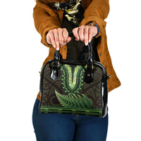 Lime Green African Dashiki With Aotearoa Maori Shoulder Handbag Paua Shell Mix Silver Fern LT14 One Size Lime Green - Polynesian Pride