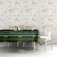 Lime Green African Dashiki With Aotearoa Maori Tablecloth Paua Shell Mix Silver Fern LT14 - Polynesian Pride