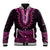 Pink African Dashiki With Aotearoa Maori Baseball Jacket Paua Shell Mix Silver Fern